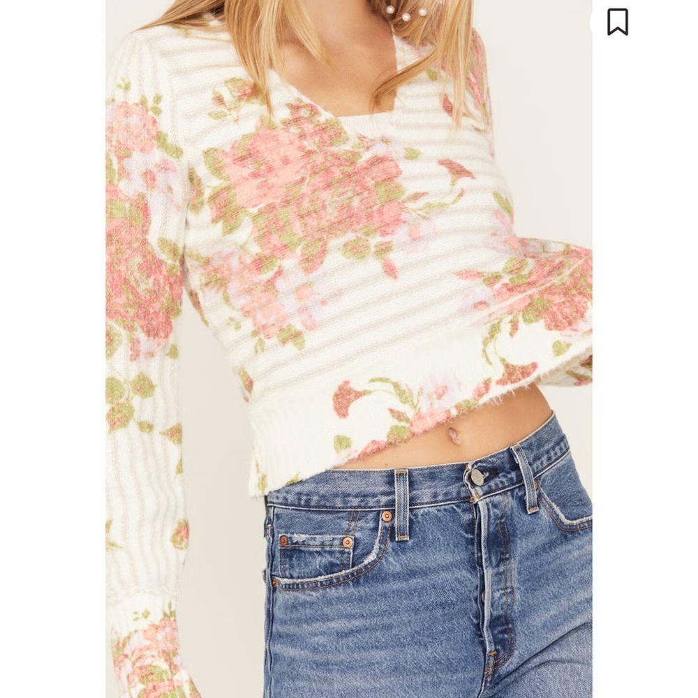 Free People Bed of Roses Sweater - Picture 4 of 8